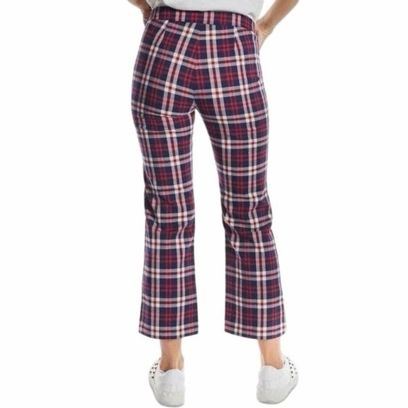 OAT New York Wallace Plaid High Rise Cropped Pants 27 - Picture 2 of 7